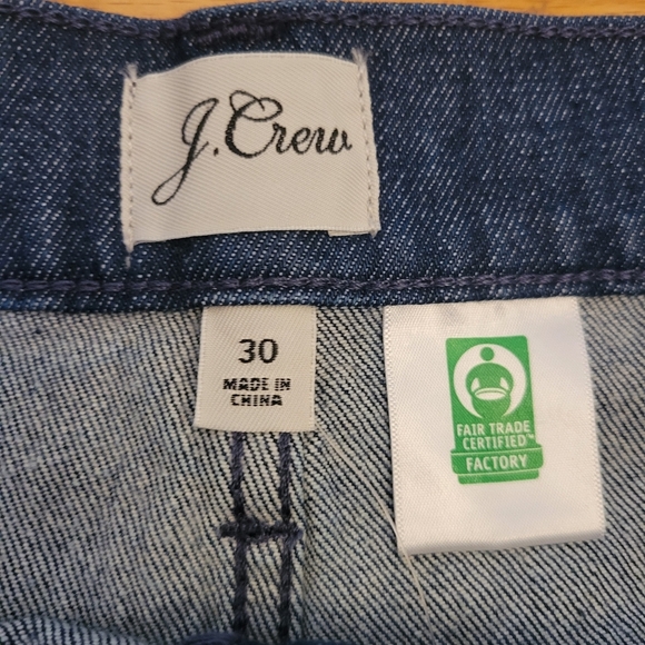 J. Crew Blue Wide Leg Flat Front Denim Jeans Size 30 - Picture 5 of 5